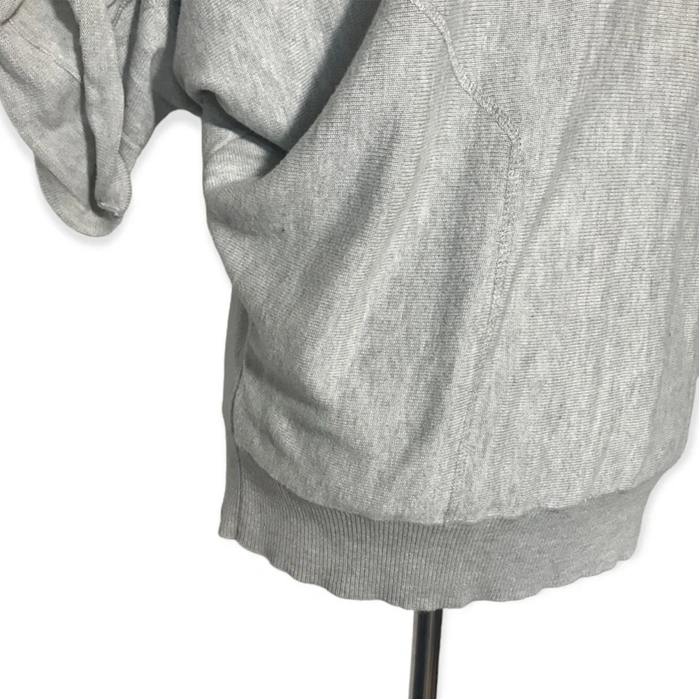 Willi Smith Gray Dolman 3/4 Sleeve Tunic Sweater